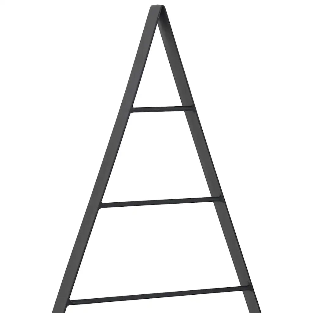 Albero di Natale | Decorazioni natalizie in metallo con supporto Nero 60 cm Acciaio