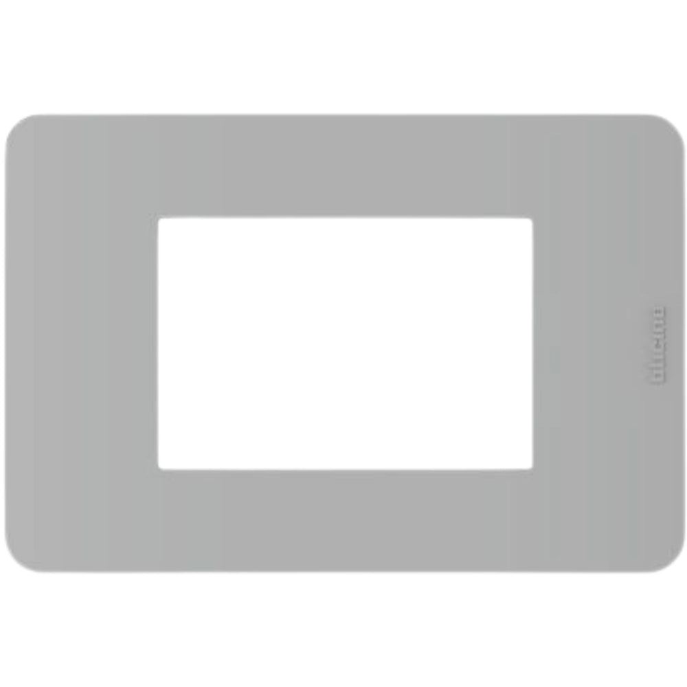 Bticino matixgo placca 3 moduli in tecnopolimero resistente per impianti elettrici *** colore grigio, confezione 1
