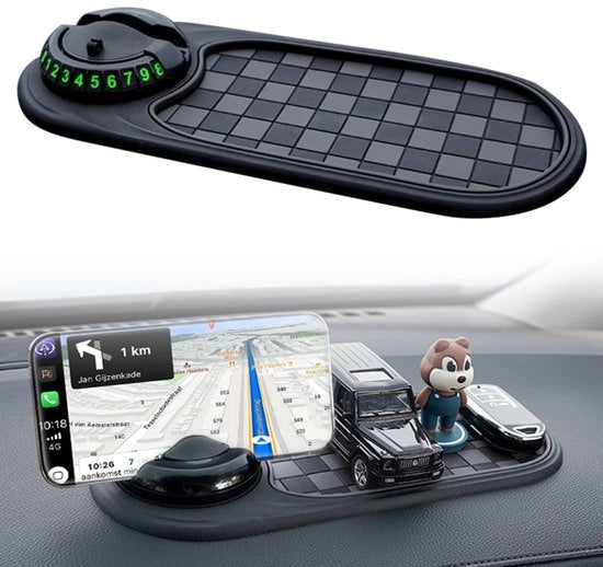 Mat antiscivolo multifunzionale per auto, supporto universale per telefono, mat antiscivolo per auto, gomma siliconica per telefono come decorazione per auto, occhiali, dispositivi mobili usati