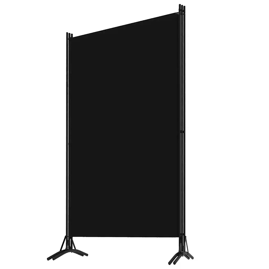 Paravento a 3 Pannelli-Divisorio Nero 260x180 cm