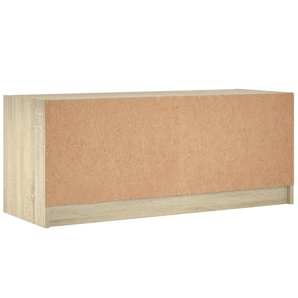 Mobile TV | Armadietto TV | Mobile Porta TV con Ante in Vetro Rovere Sonoma 102x37x42 cm