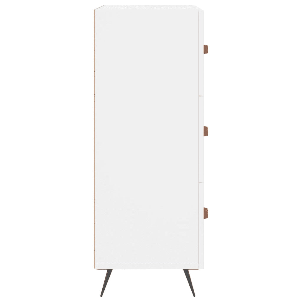 Cassettiera Bianca 69,5x34x90 cm in Legno Multistrato 827820