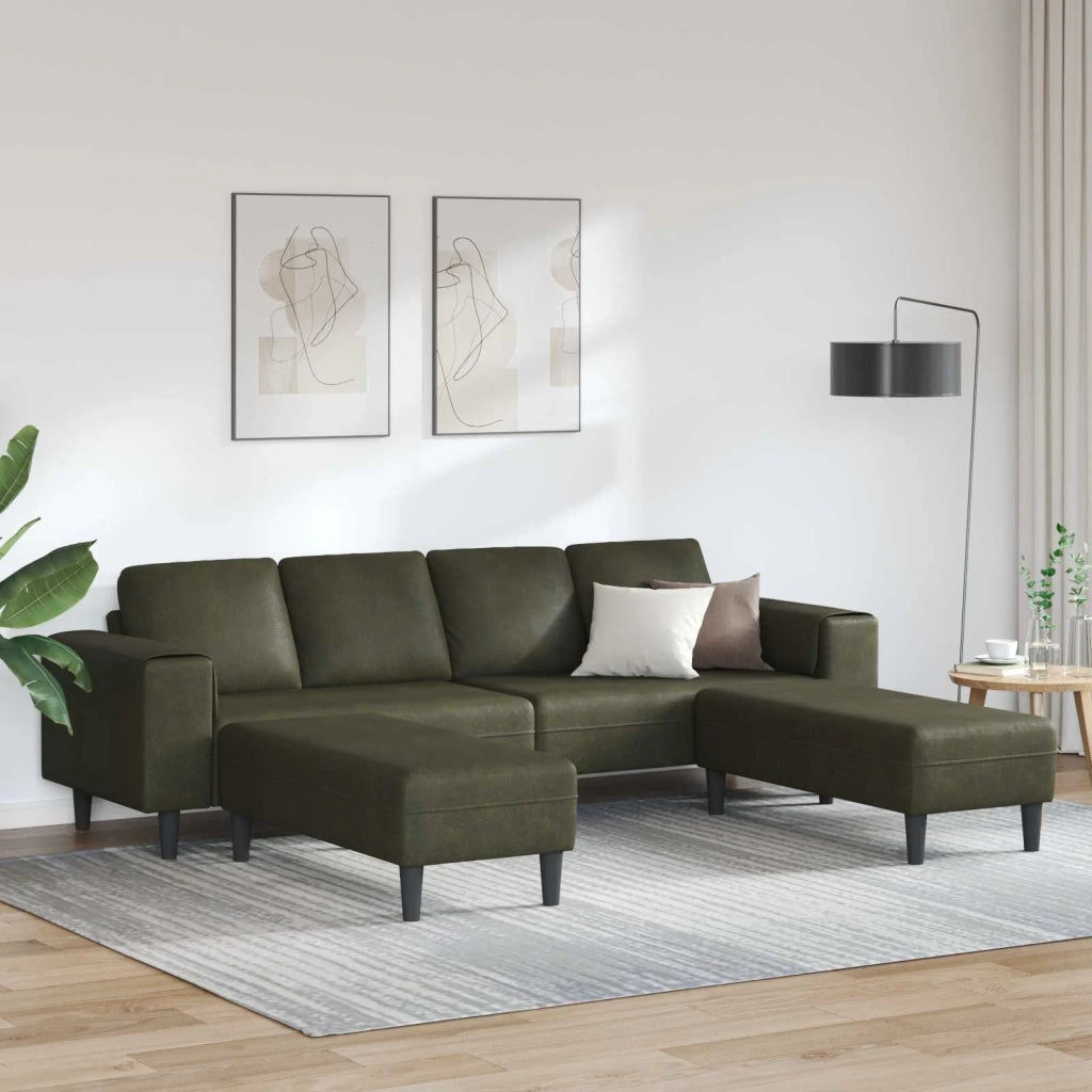 Divano per Soggiorno 3 pcs Verde militare 3335142