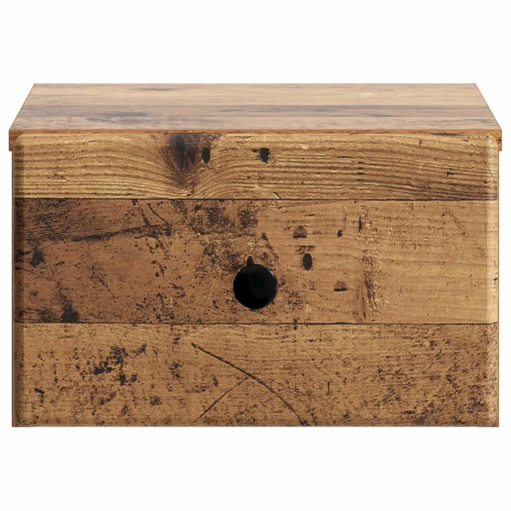 Mobiletto da notte a muro Legno antico 34,5 x 33 x 20 cm 899121