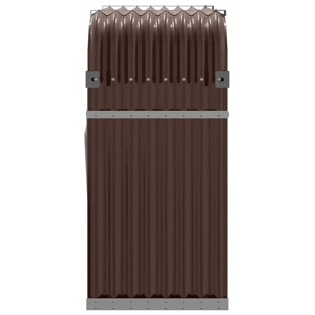 Portaceppi Marrone 120x45x100 cm in Acciaio Zincato 364573