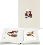 Album fotografico premium 10 x 15 cm per 20 foto, copertina in lino, beige, spazio per descrizione