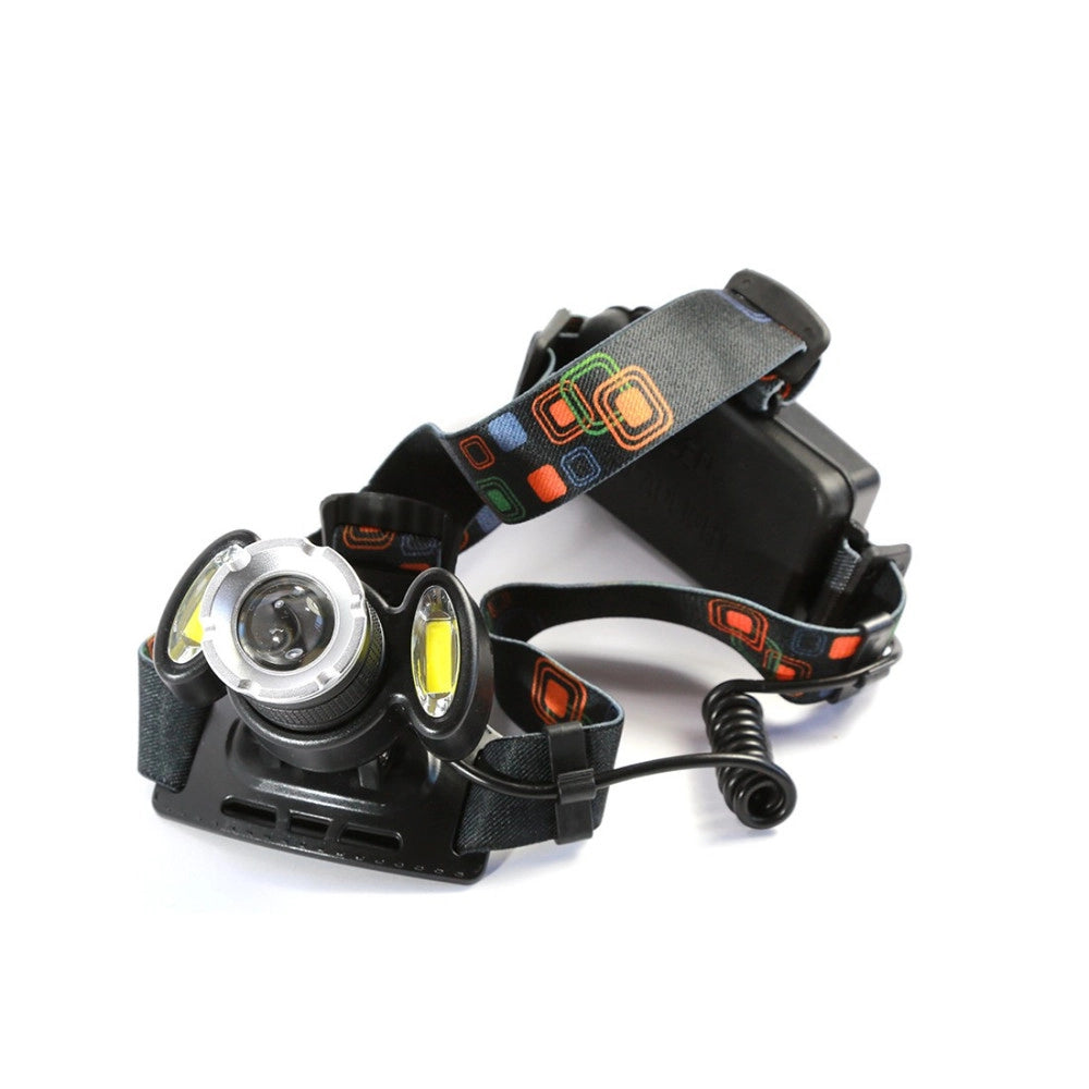 Trade Shop - Torcia Lampada Frontale Led Cree Ricaricabile Auto Casa 3led 8000w Luce Bianca -