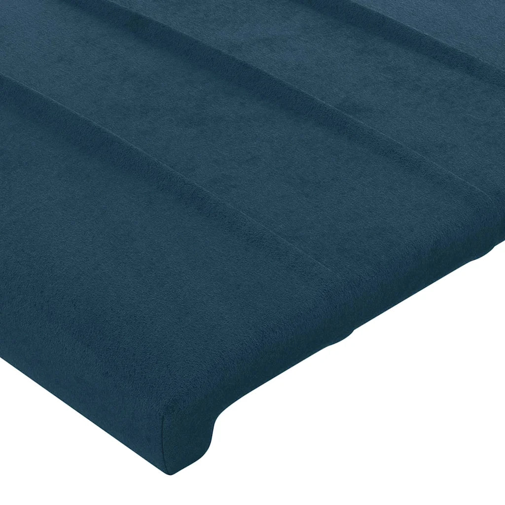 Testiera | Testata ad Orecchio Blu Scuro 203x23x118/128 cm in Velluto