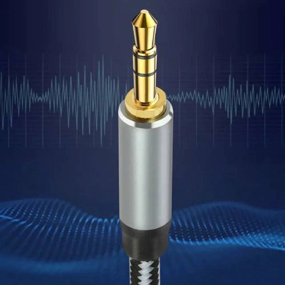 Trade Shop - Cavo Audio Iphone Da Lightning A Jack Maschio Da 3,5 Mm Intrecciato 1,5 Mt A3522 -