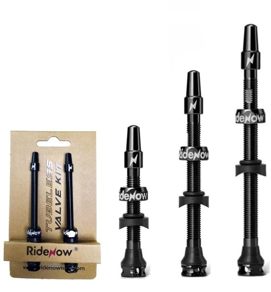Set di valvole tubolari da 2 - 45 mm/65 mm/85 mm valvole Presta - In anodizzato alluminio 7075 - Nucleo valvola rimovibile - Leggero e in acciaio inossidabile - Alta precisione CNC