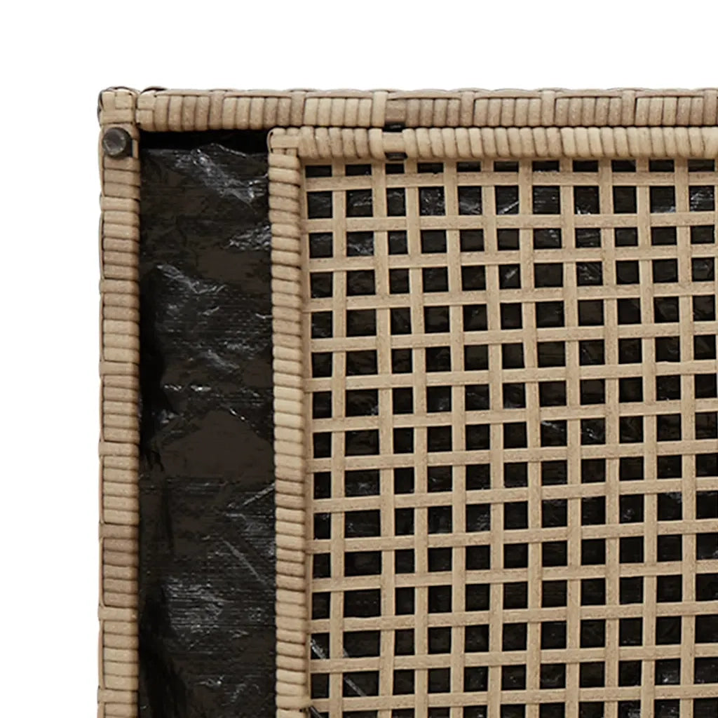 Cassapanca da Esterno con Cuscino Beige 100 cm in Polyrattan 4104063