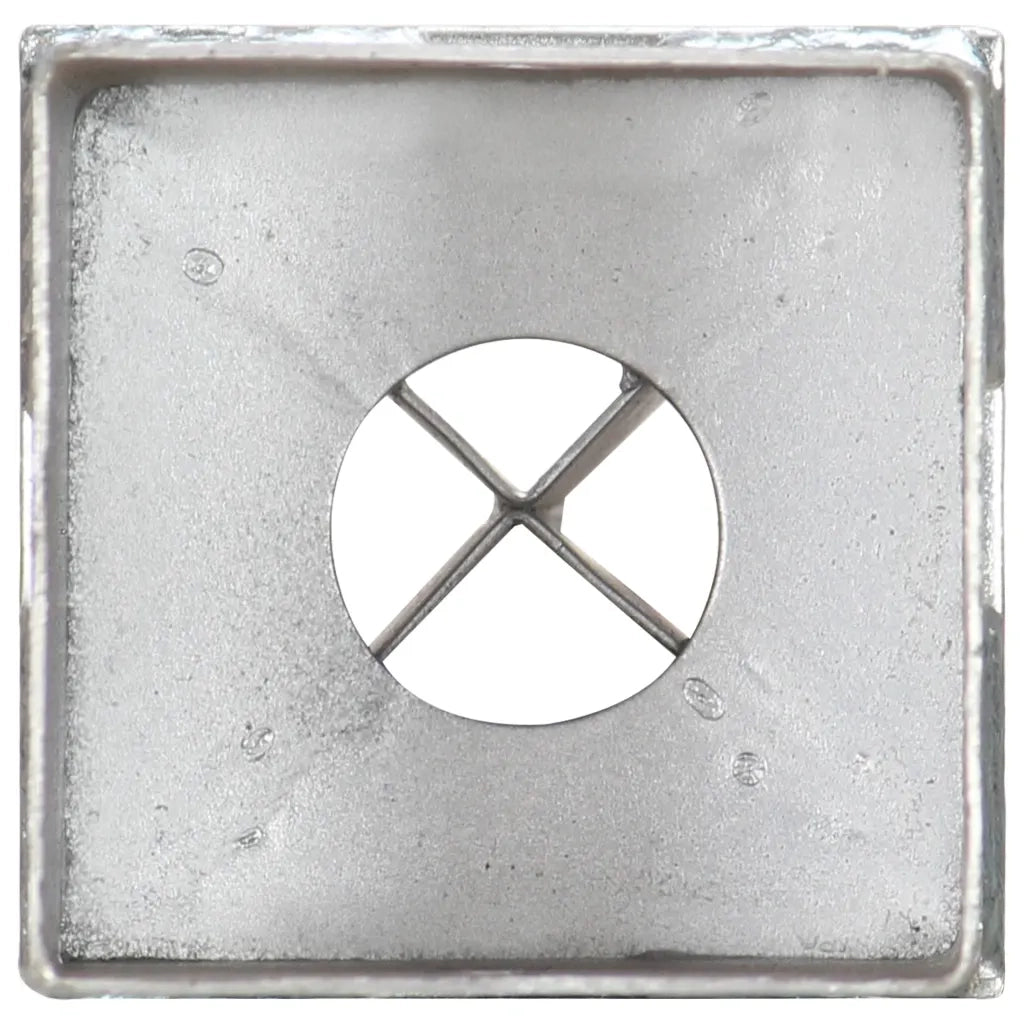 Picchetti di Terra 2 pz Argento 8x8x76 cm in Acciaio Zincato 145407