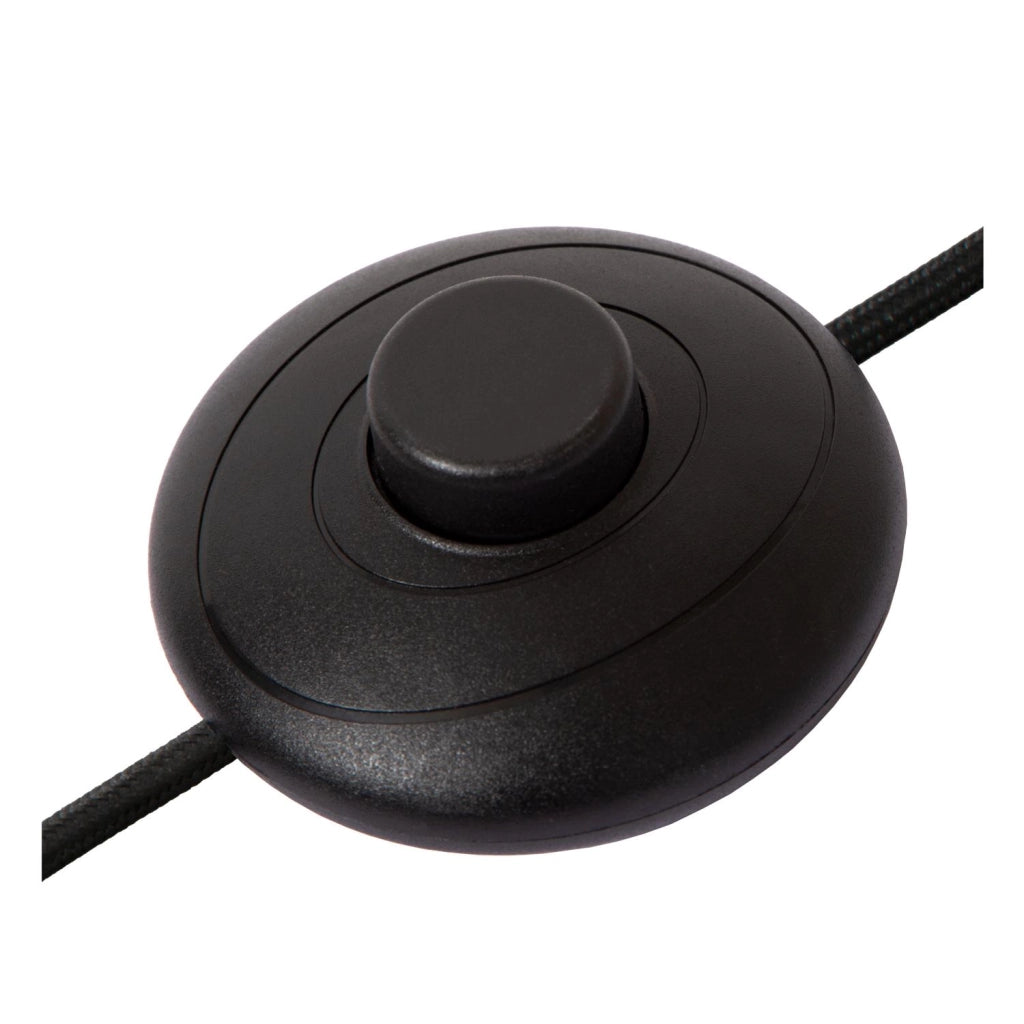 Lampada da terra retro SENTINO 3xG9 vetro arancio nero Lucide