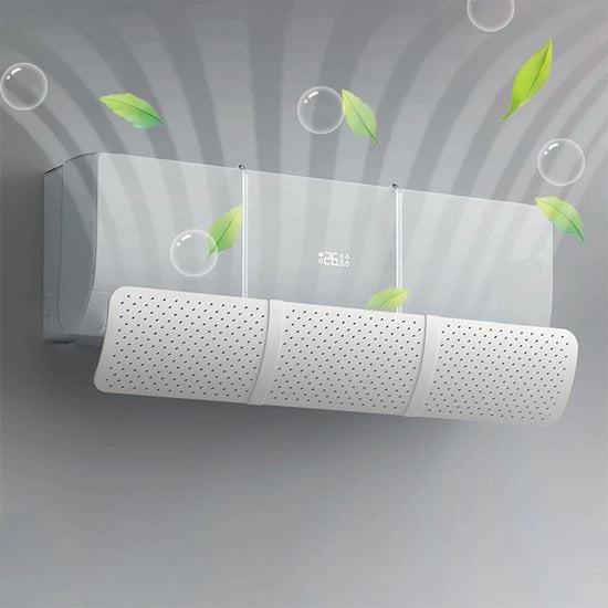 Ventilatore di ventilazione esterno adattabile - Deflettore di vento pieghevole - Opzionale per climatizzatore - Fino a 107 cm - Guida dell'aria