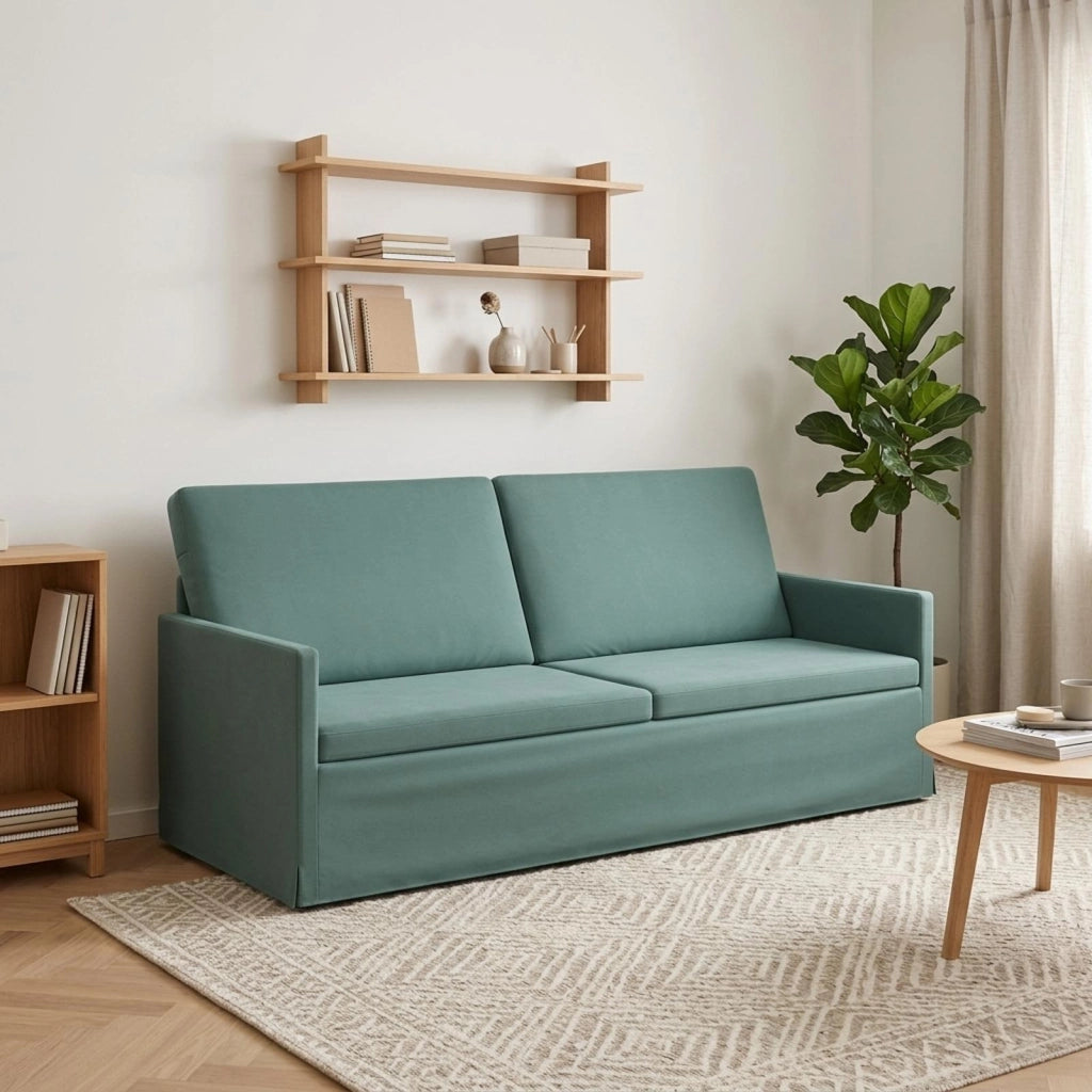 Divano a 3 posti Verde Mare 190 x 81 x 82 cm Velluto (V) 42041131