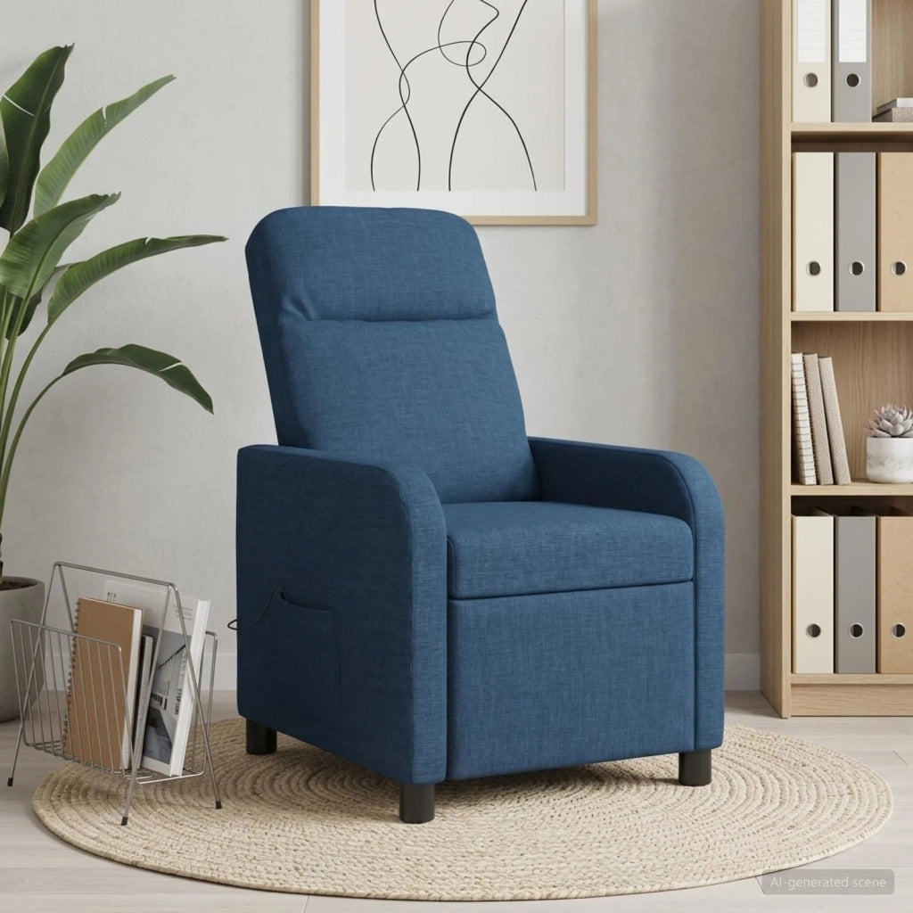 Divano Sedia-Poltrona Massaggiante Blu Tessuto 440080