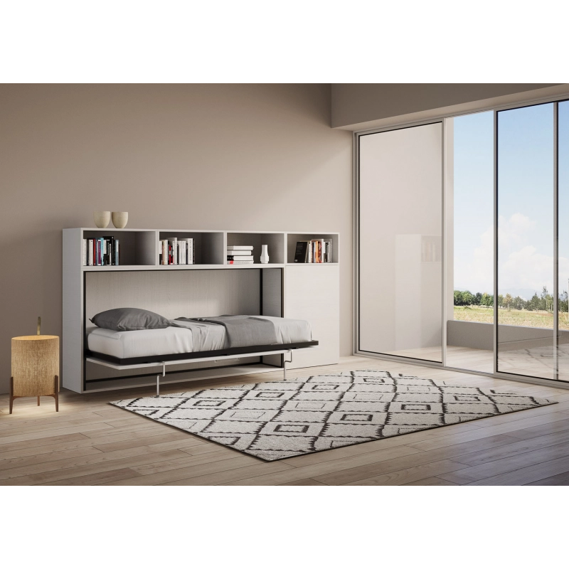 Letto a scomparsa singolo orizzontale Kando composizioni - No,A