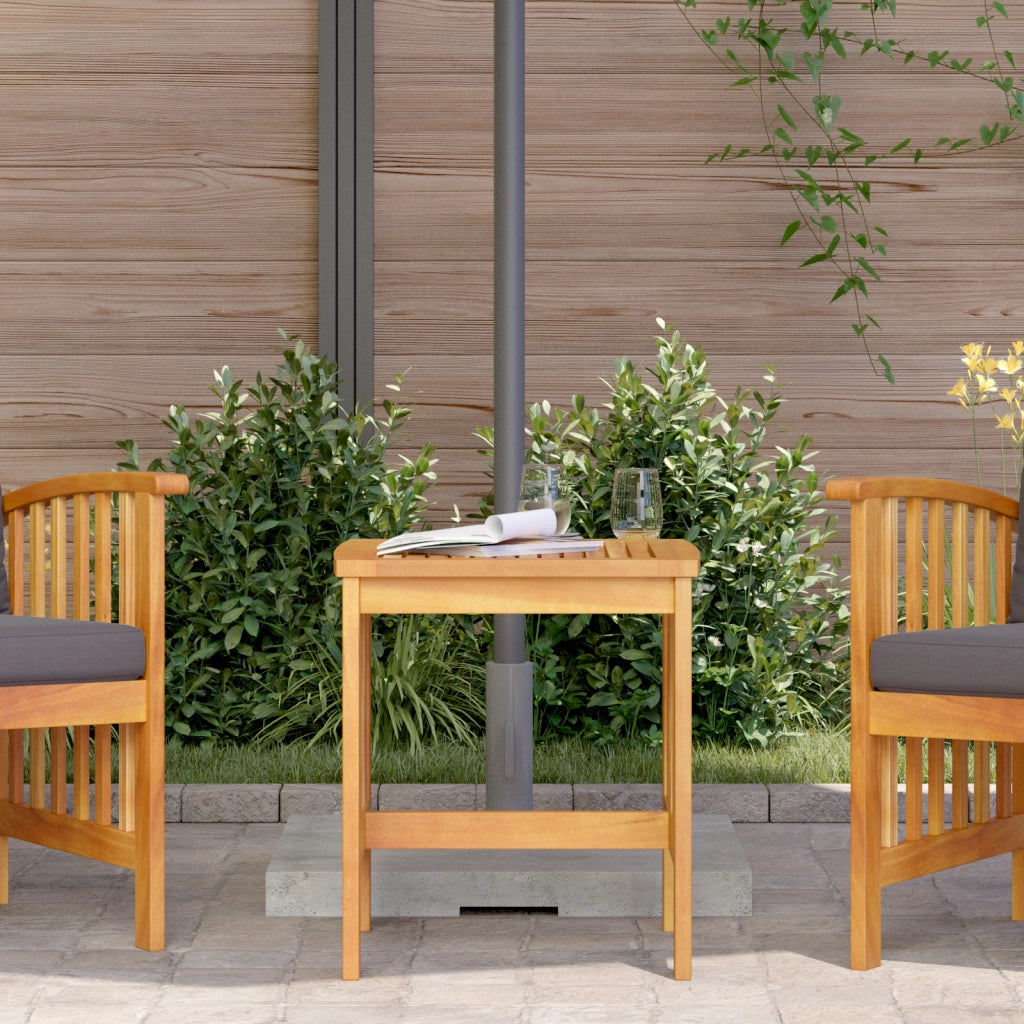 Tavolo Laterale da Giardino  Marrone 45x45x50 cm in Legno Massello di Acacia
