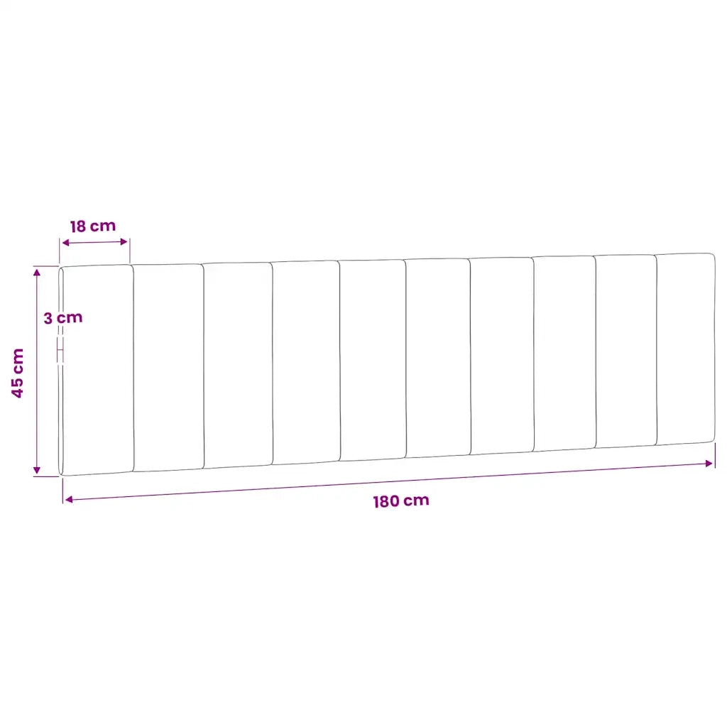 Cuscino Testiera Hanko Nero 180 cm in Velluto CFW8437398