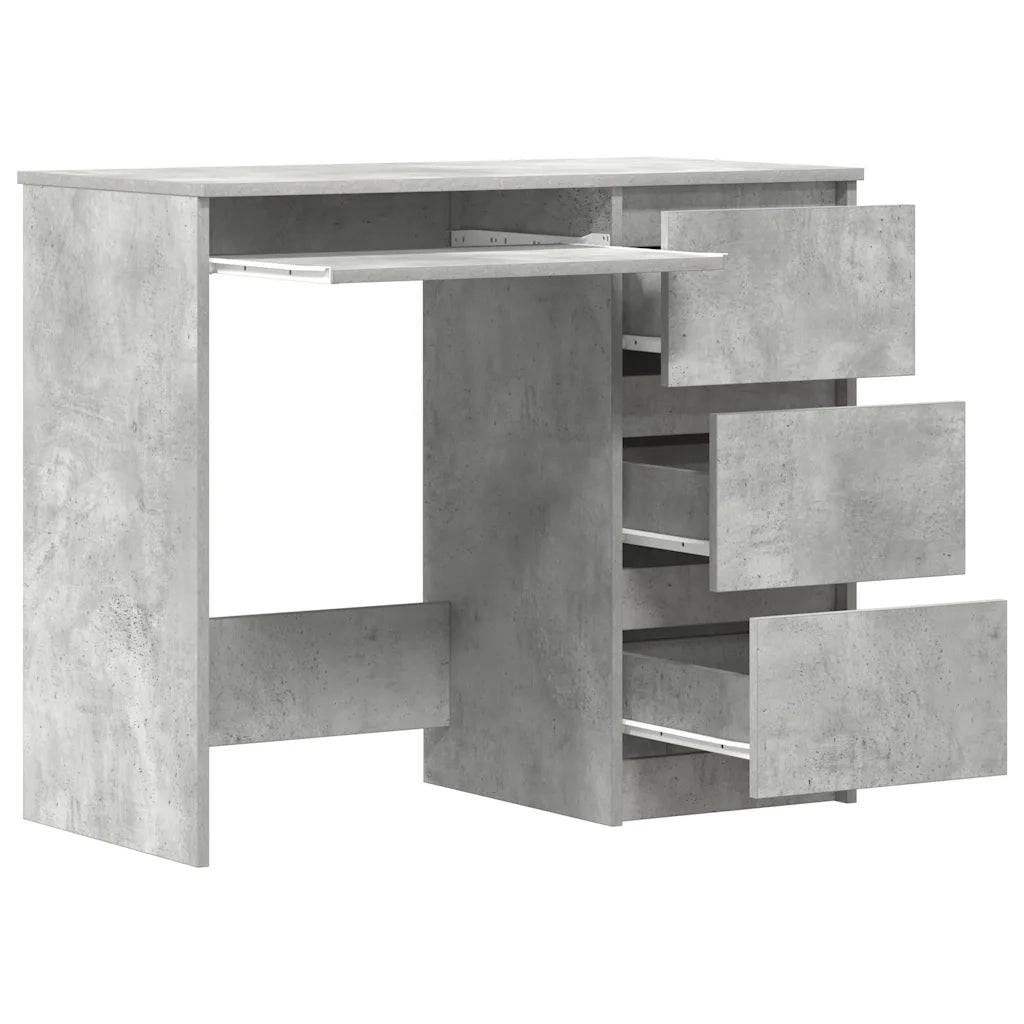 Scrivania-Scrivanie per ufficio e studio-Scrittoio Grigio Cemento 90x45x76 cm in Legno Multistrato
