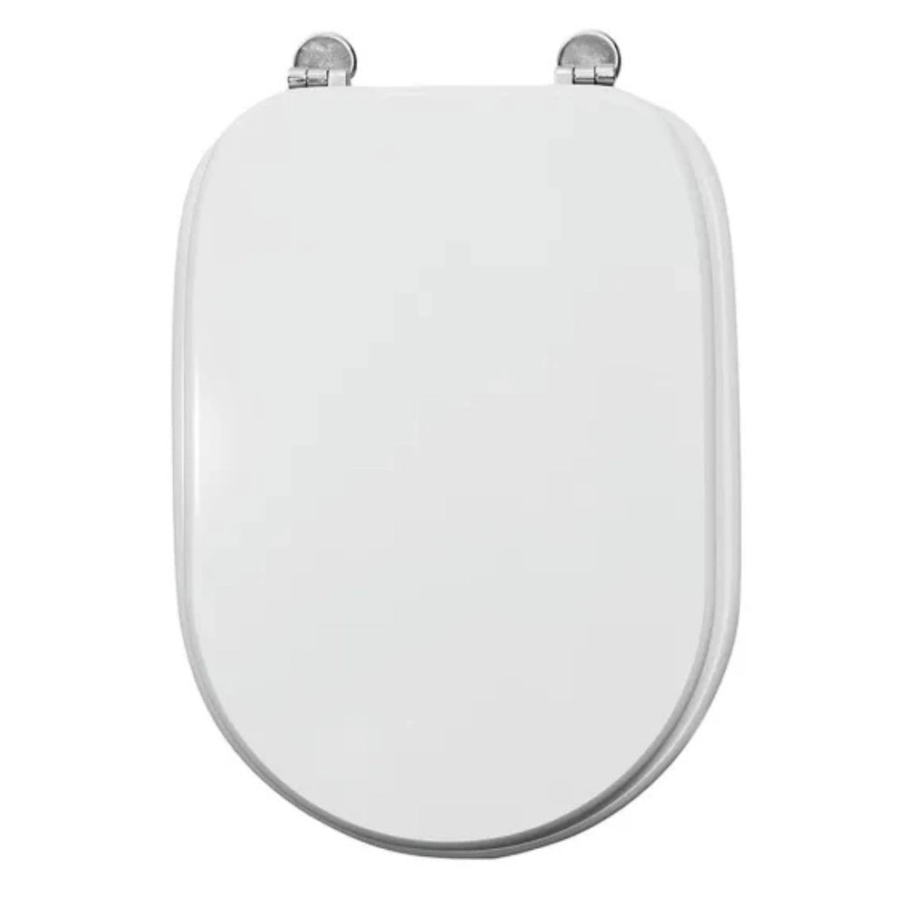 Sedile wc in mdf bianco serie tesi con cerniere metalliche regolabili