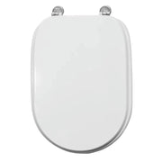 Sedile wc in mdf bianco serie tesi con cerniere metalliche regolabili