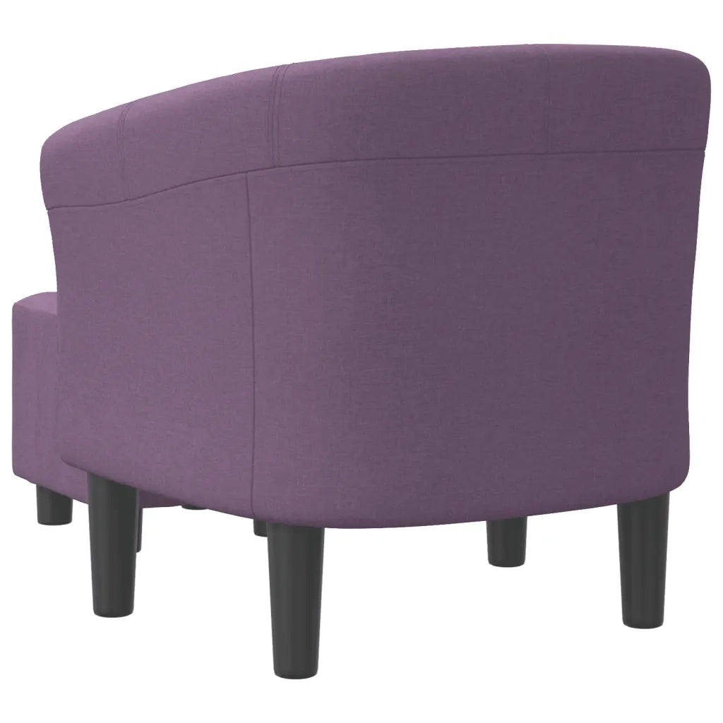 Poltrona | Sedia Relax Cabriolet con Poggiapiedi Viola in Tessuto