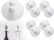 Set di 8 tenaglie per spazzola da denti, tenaglie per spazzola da denti impermeabili con morsetto, tenaglie per spazzola da denti elettrica, tenaglie per rasoio, tenaglie per appendere spazzola da denti, compatibile con bombo da bagno (bianco)