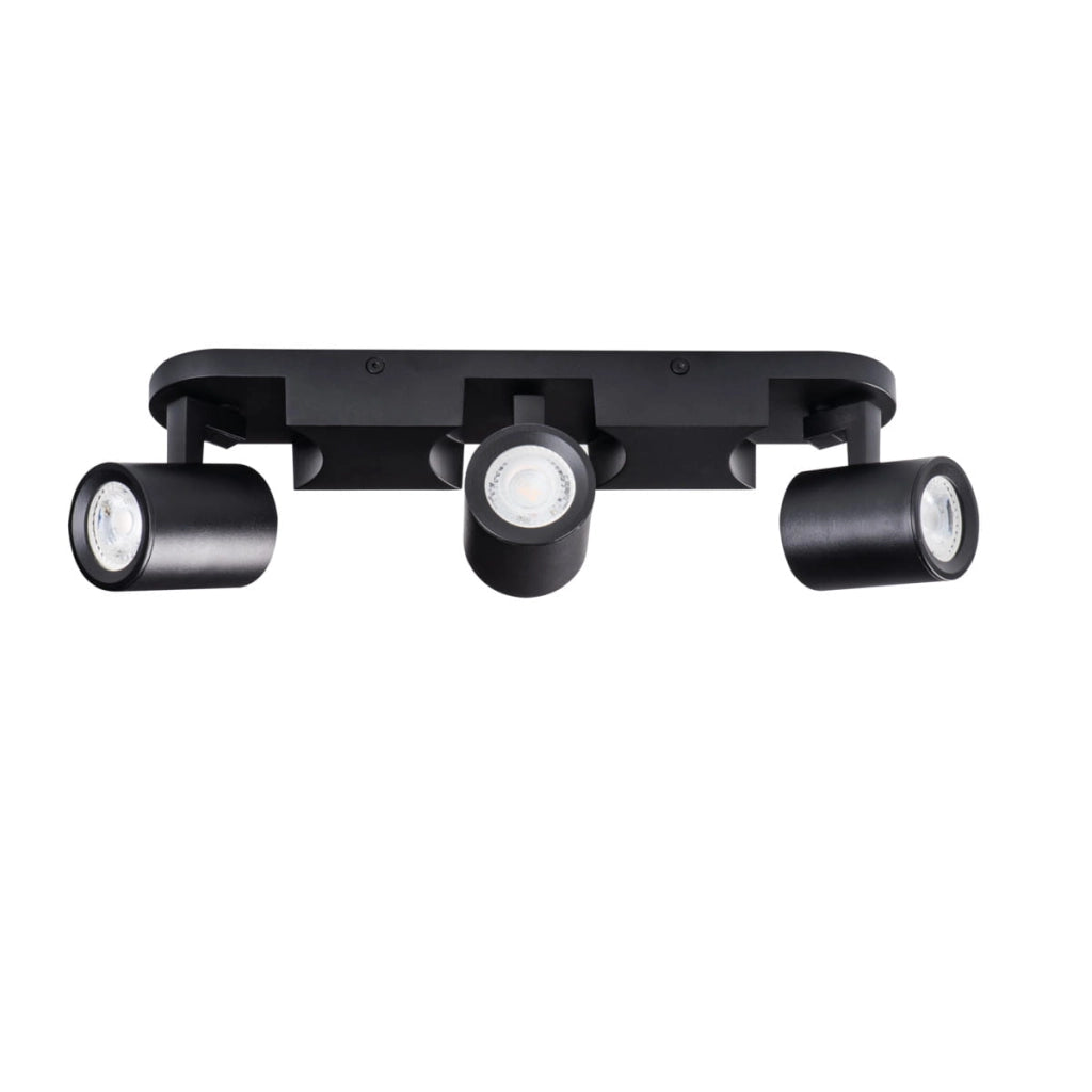Plafoniera barra Kanlux Laurin 29125 3xGU10 nera alluminio