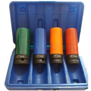 Trade Shop - Set 4 Chiavi A Bussola Per Dadi Cerchio Ruote Attacco 1/2" Rivestite 17 19 21 22 -
