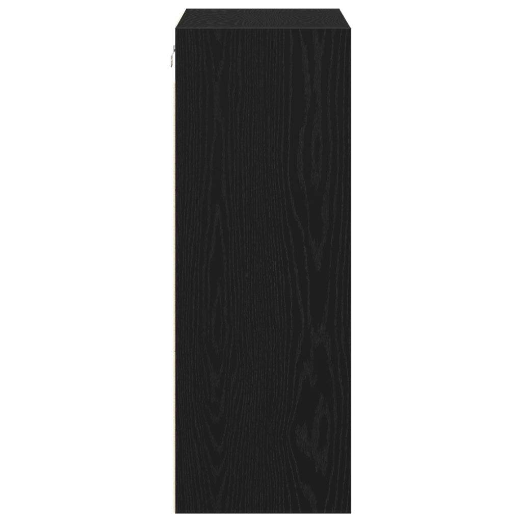 Armadio a sospensione Rovere nero 69.5 x 32.5 x 90 cm