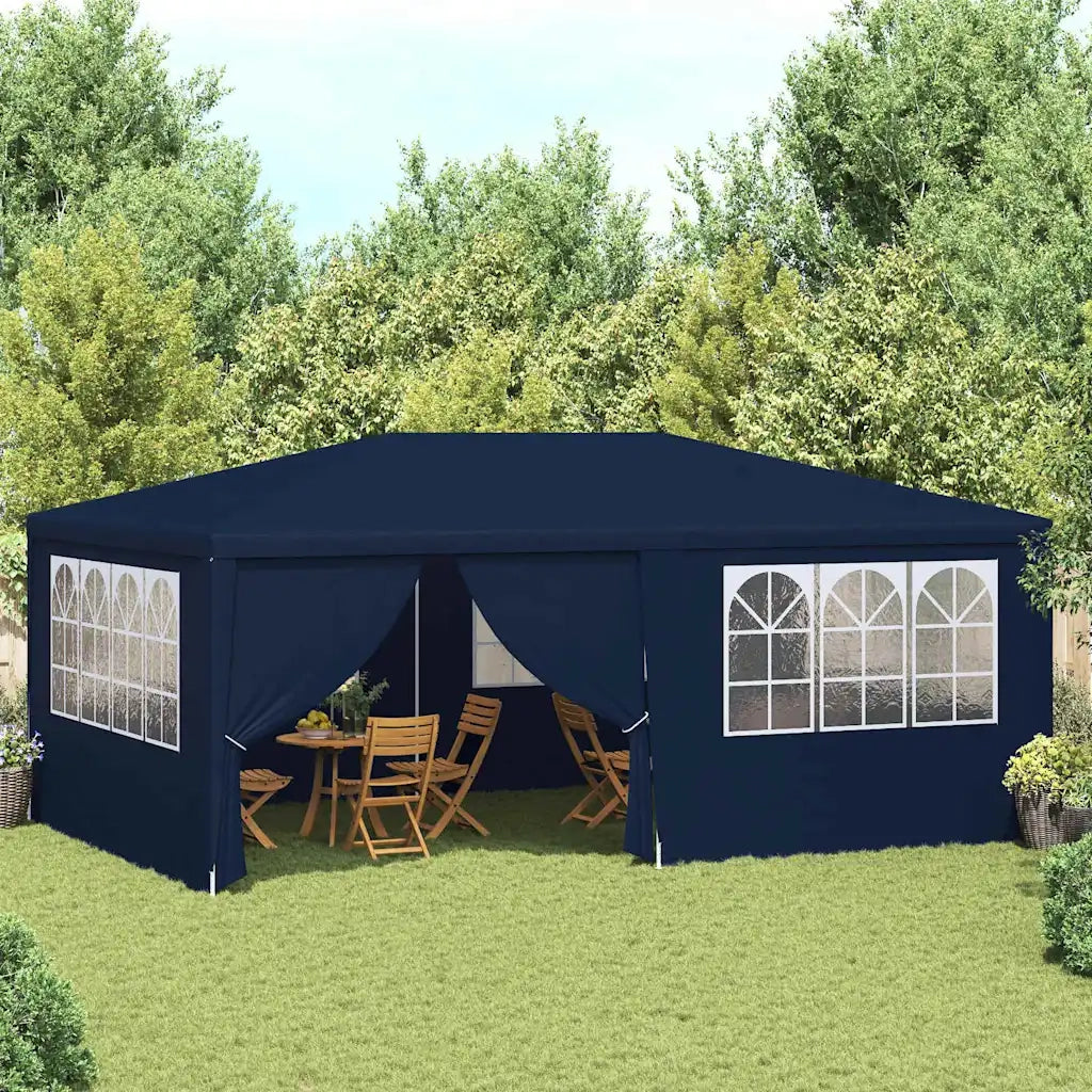 Gazebo Professionale con Pareti 4x6 m Blu 90 g/mÂ²