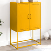 Credenza-Buffet-Armadio da cucina Giallo Senape 68,5x38,5x107 cm in Acciaio 184179