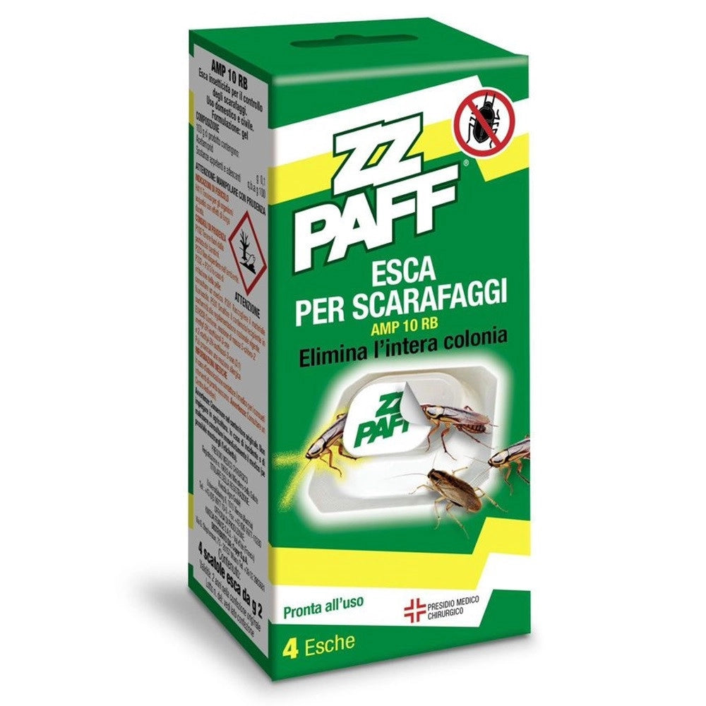 Trade Shop - Set 12pz Esca Per Scarafaggi Con 4 Trappole 2g Pronta All'uso Elimina Intera Colonia 010899 -