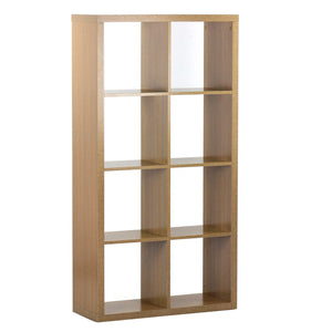 Libreria 8 Ripiani 77x147x30 cm in Legno MDF Effetto Rovere