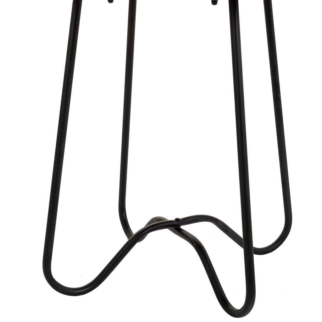 Tavolino in metallo nero 45x45x50h