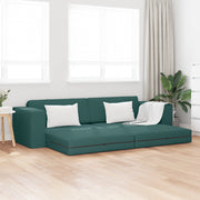 Divano Letto Pavimento 2-in-1 Verde Scuro 245x150x60.5 cm Tessuto