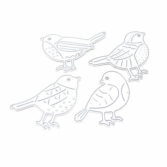 Set di stencil per incisione a sbalzo 4pz - Snijmatrijzen - Scrapbooking - Kaart Art - Artigianato DIY - Acciaio di carbonio di alta qualità - Snijmal