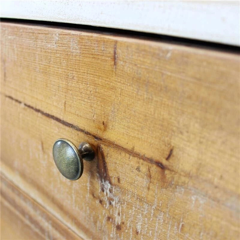 MOBILE AUSTEN BIANCO CON ANTE IN LEGNO NATURALE 142 X 45 X H83 CM