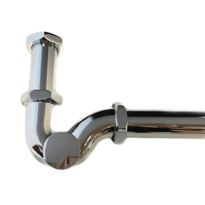 Sifone Ottone Cromato Di Scarico Da 1.1/4" A S Per Lavabo Bidet Lavandino