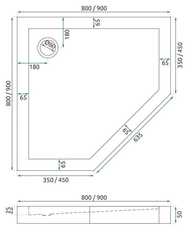 Cabina Doccia Axin Chrom 80x80 senza piatto doccia