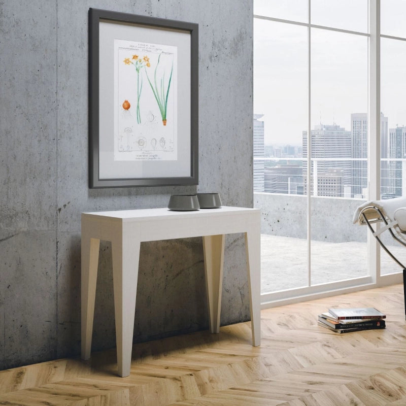 Consolle allungabile 90x42/198 cm Isotta Small - Bianco Frassino