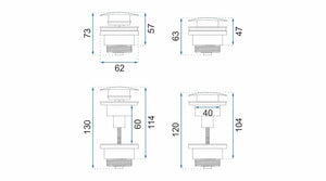 Tappo Klik-klak Rea Copper Brush