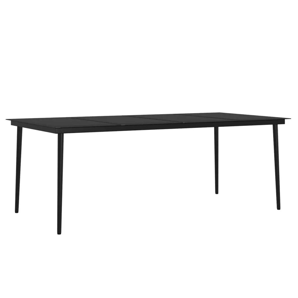 Set da Pranzo per Giardino 9 pz con Cuscini Neri cod mxl 41967