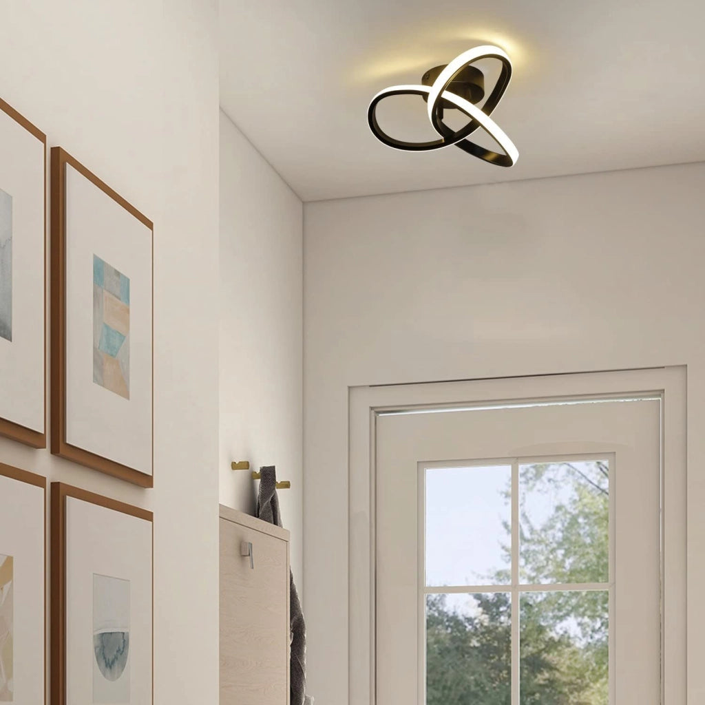 ZMH Lampada da soffitto plafoniera LED 3 pannelli intrecciati moderna per soggiorno camera letto corridoio
