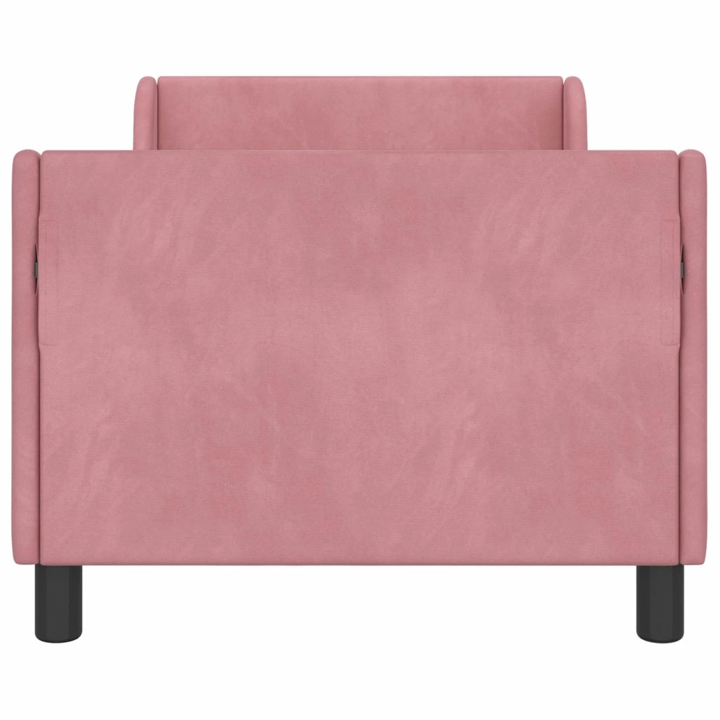 Struttura letto bambini con testata Rosa 80 x 160 cm Velluto