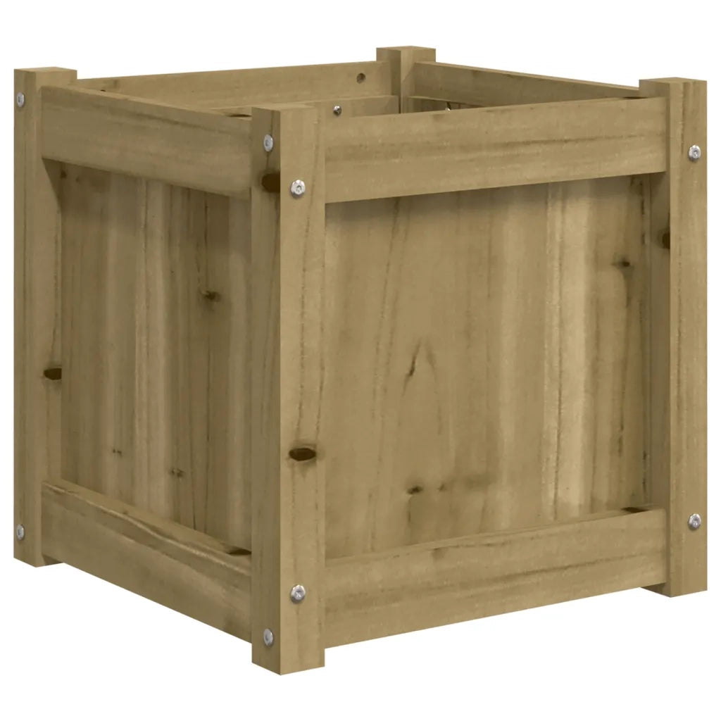 Fioriera da Giardino-Vaso da Esterno 40x40x40 cm in Legno di Pino Impregnato
