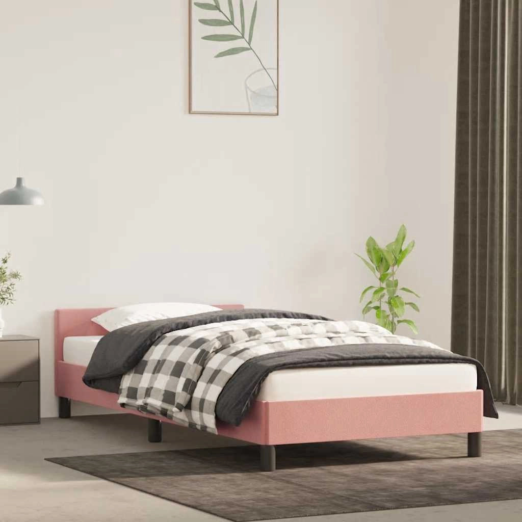 Giroletto con Testiera Rosa 90x200 cm in Vellutocod mxl 95572