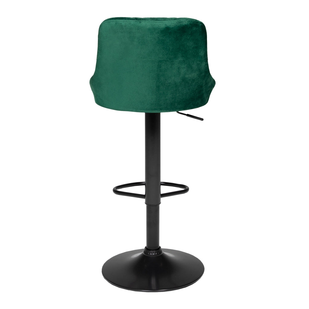 Set di 2 sgabelli da bar in velluto verde ROBIN