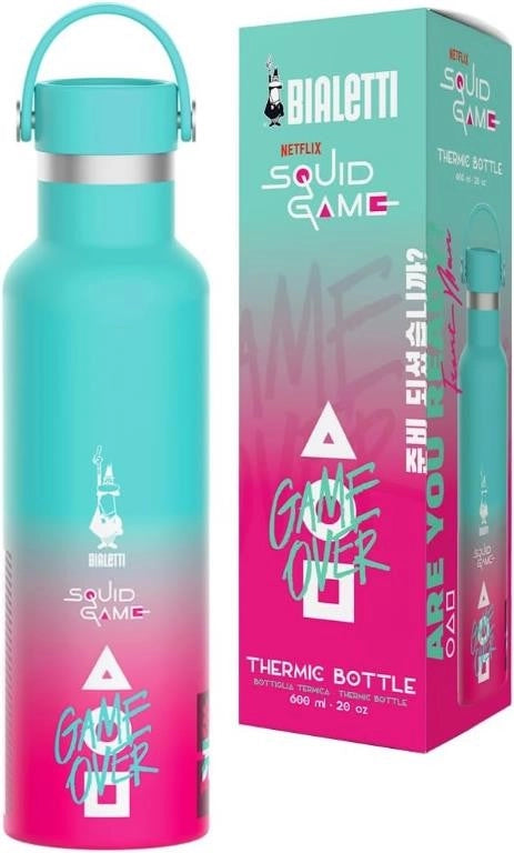 Bottiglia Termica in Acciaio Doppia Parete Squid Game 600 ml Bialetti